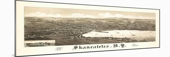 Skaneateles, New York - Panoramic Map-Lantern Press-Mounted Art Print