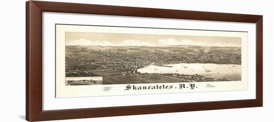 Skaneateles, New York - Panoramic Map-Lantern Press-Framed Art Print