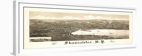 Skaneateles, New York - Panoramic Map-Lantern Press-Framed Premium Giclee Print