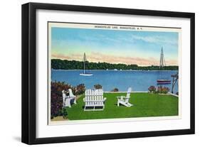 Skaneateles, New York - View of the Lake-Lantern Press-Framed Art Print