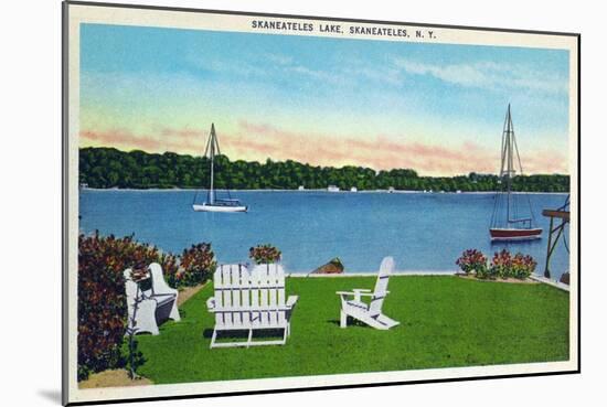 Skaneateles, New York - View of the Lake-Lantern Press-Mounted Art Print