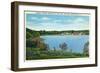 Skaneateles, New York - View of Town from West Lake Road-Lantern Press-Framed Art Print