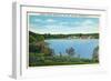 Skaneateles, New York - View of Town from West Lake Road-Lantern Press-Framed Art Print