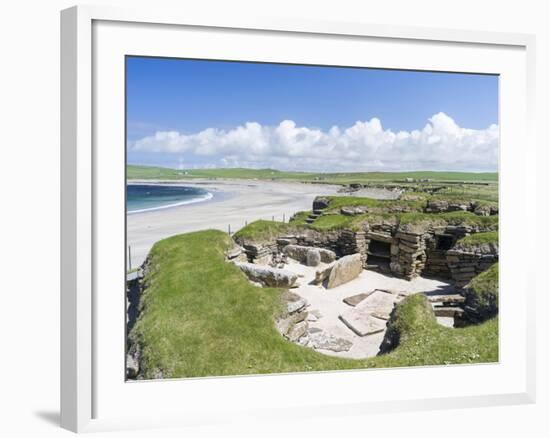 Skara Brae is a Neolithic village. Orkney islands, Scotland.-Martin Zwick-Framed Photographic Print