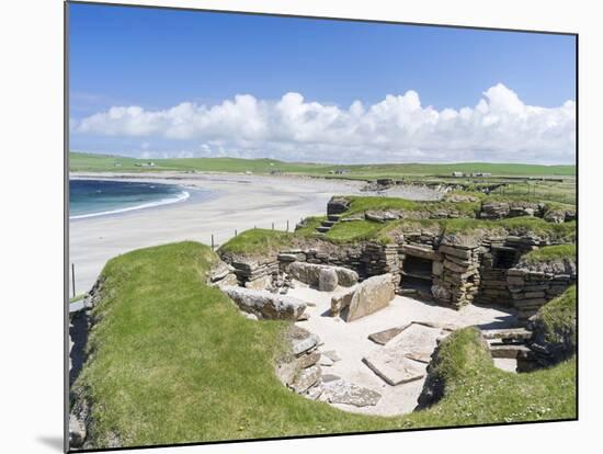 Skara Brae is a Neolithic village. Orkney islands, Scotland.-Martin Zwick-Mounted Photographic Print