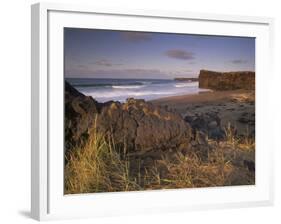 Skardsvik, White-Sand Beach Bordered by Lava Flows in the North of Snaefellsjokull National Park-Patrick Dieudonne-Framed Photographic Print