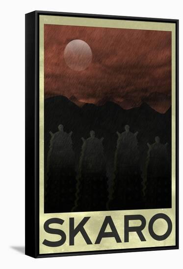 Skaro Retro Travel Poster Poster-null-Framed Stretched Canvas