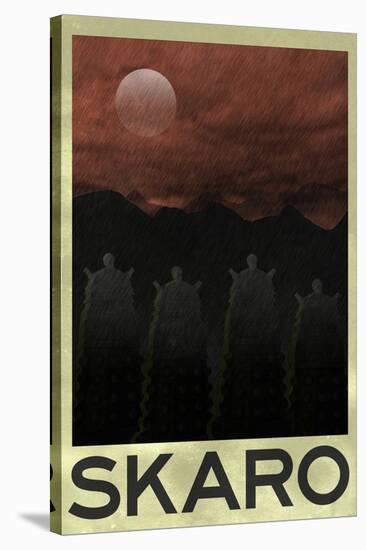 Skaro Retro Travel Poster Poster-null-Stretched Canvas