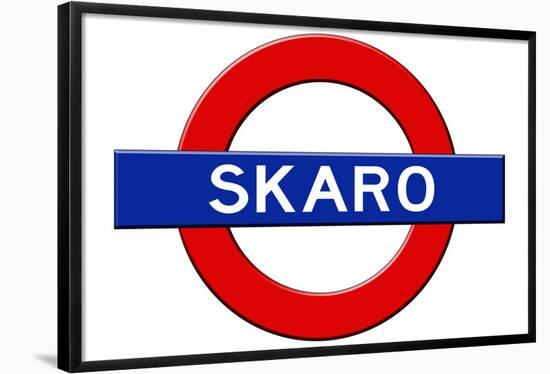 Skaro Subway Sign Travel Poster-null-Framed Poster