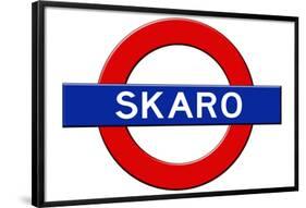 Skaro Subway Sign Travel Poster-null-Framed Poster