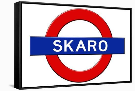 Skaro Subway Sign Travel Poster-null-Framed Stretched Canvas