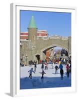 Skate Ring at the Entrance to the Old Town, Quebec City (UNESCO World Heritage Site), Canada-Keren Su-Framed Premium Photographic Print