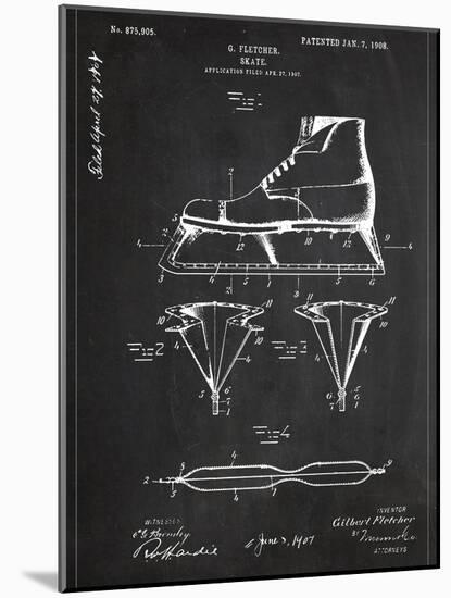 Skate-Patent-Mounted Art Print