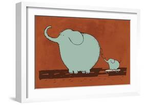 Skateboard Elephant-Carla Martell-Framed Giclee Print