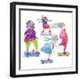 Skateboard Grandmas-Kerstin Stock-Framed Art Print