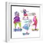 Skateboard Grandmas-Kerstin Stock-Framed Art Print