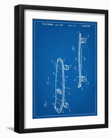 Skateboard Patent 1980-null-Framed Art Print