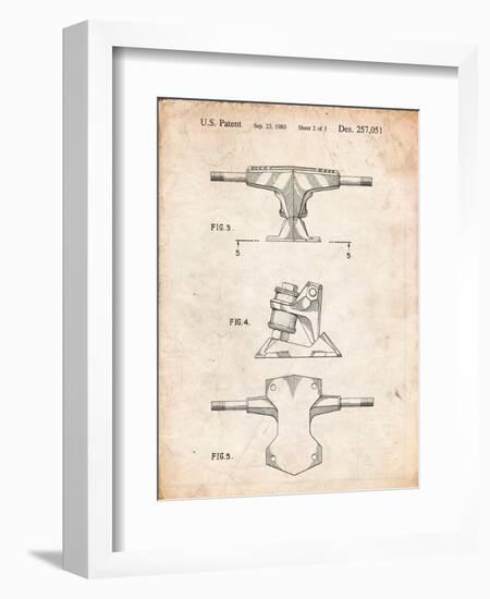 Skateboard Trucks Patent-Cole Borders-Framed Art Print