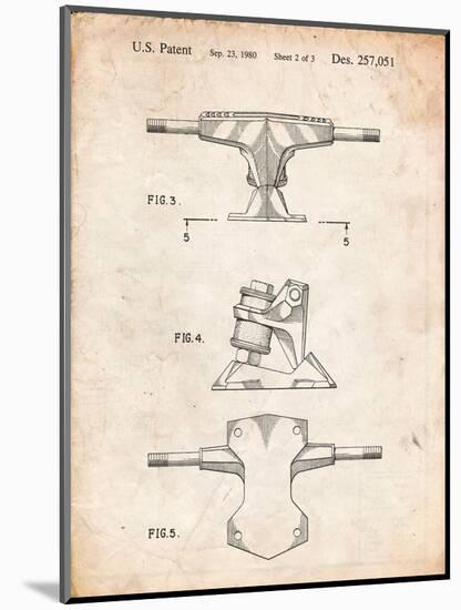 Skateboard Trucks Patent-Cole Borders-Mounted Art Print