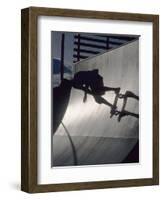 Skateboarder in Action on the Vert-null-Framed Photographic Print