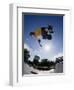 Skateboarder in Action on the Vert-null-Framed Photographic Print