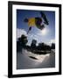 Skateboarder in Action on the Vert-null-Framed Photographic Print