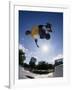 Skateboarder in Action on the Vert-null-Framed Photographic Print