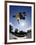 Skateboarder in Action on the Vert-null-Framed Photographic Print