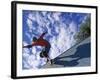 Skateboarder in Action on the Vert-null-Framed Photographic Print