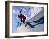 Skateboarder in Action on the Vert-null-Framed Photographic Print