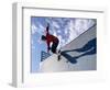 Skateboarder in Action on the Vert-null-Framed Photographic Print