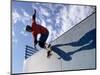 Skateboarder in Action on the Vert-null-Mounted Photographic Print