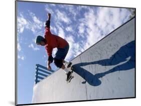 Skateboarder in Action on the Vert-null-Mounted Photographic Print