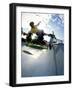 Skateboarder in Action on the Vert-null-Framed Photographic Print