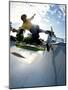 Skateboarder in Action on the Vert-null-Mounted Photographic Print