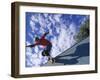 Skateboarder in Action on the Vert-null-Framed Photographic Print