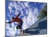 Skateboarder in Action on the Vert-null-Mounted Photographic Print