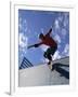 Skateboarder in Action on the Vert-null-Framed Photographic Print