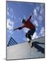 Skateboarder in Action on the Vert-null-Mounted Photographic Print