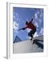 Skateboarder in Action on the Vert-null-Framed Photographic Print