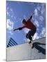 Skateboarder in Action on the Vert-null-Mounted Photographic Print