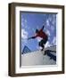 Skateboarder in Action on the Vert-null-Framed Photographic Print