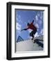 Skateboarder in Action on the Vert-null-Framed Photographic Print