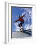 Skateboarder in Action on the Vert-null-Framed Photographic Print