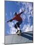 Skateboarder in Action on the Vert-null-Mounted Photographic Print