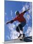 Skateboarder in Action on the Vert-null-Mounted Photographic Print