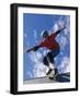 Skateboarder in Action on the Vert-null-Framed Photographic Print