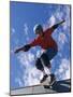 Skateboarder in Action on the Vert-null-Mounted Photographic Print