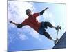 Skateboarder in Action on the Vert-null-Mounted Photographic Print