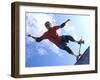 Skateboarder in Action on the Vert-null-Framed Photographic Print